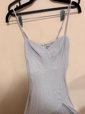 Baby blue Bustier Aritzia Sundays Best Crepe Dress - Midi